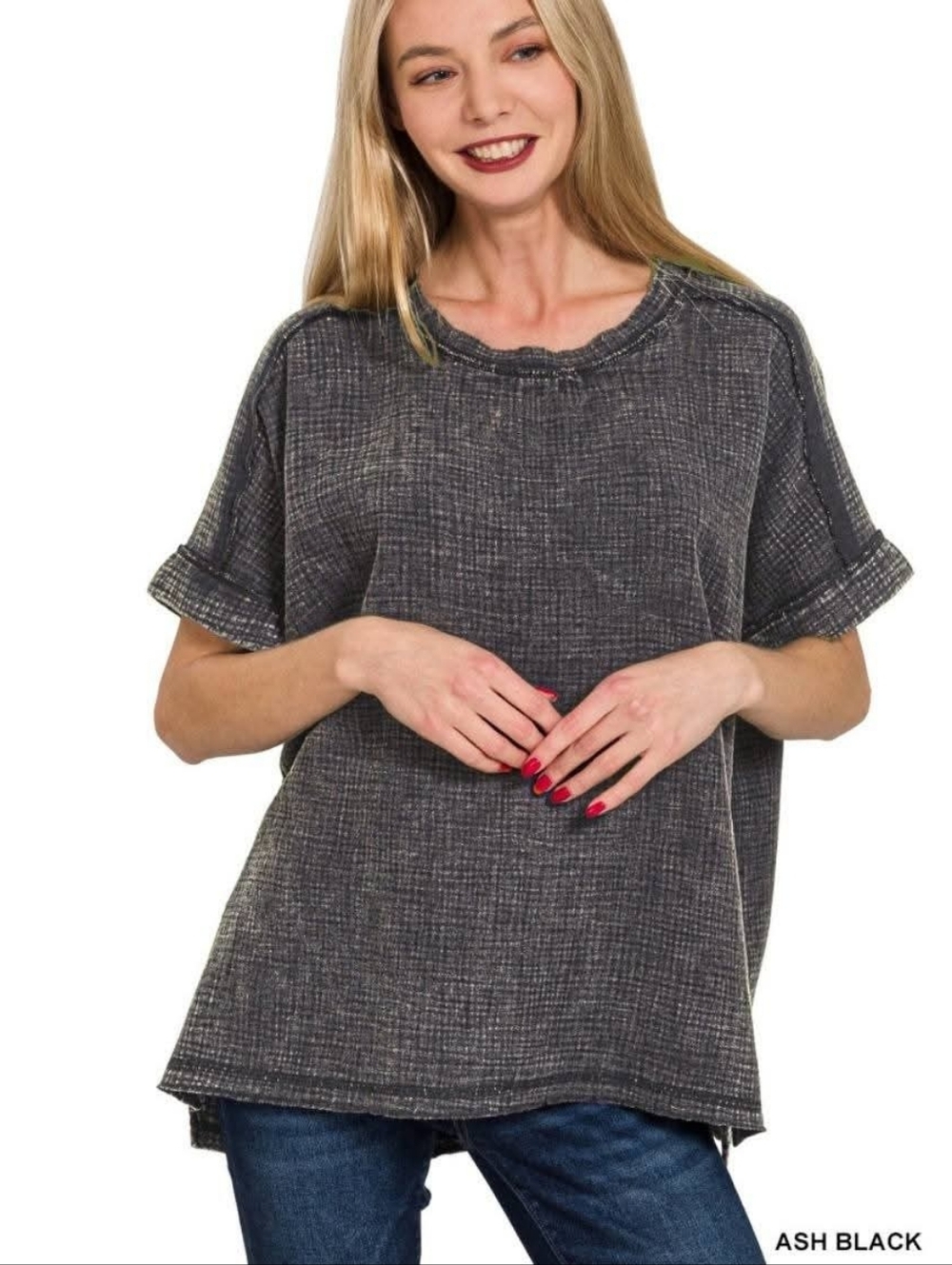 New Zenana Acid Wash Top